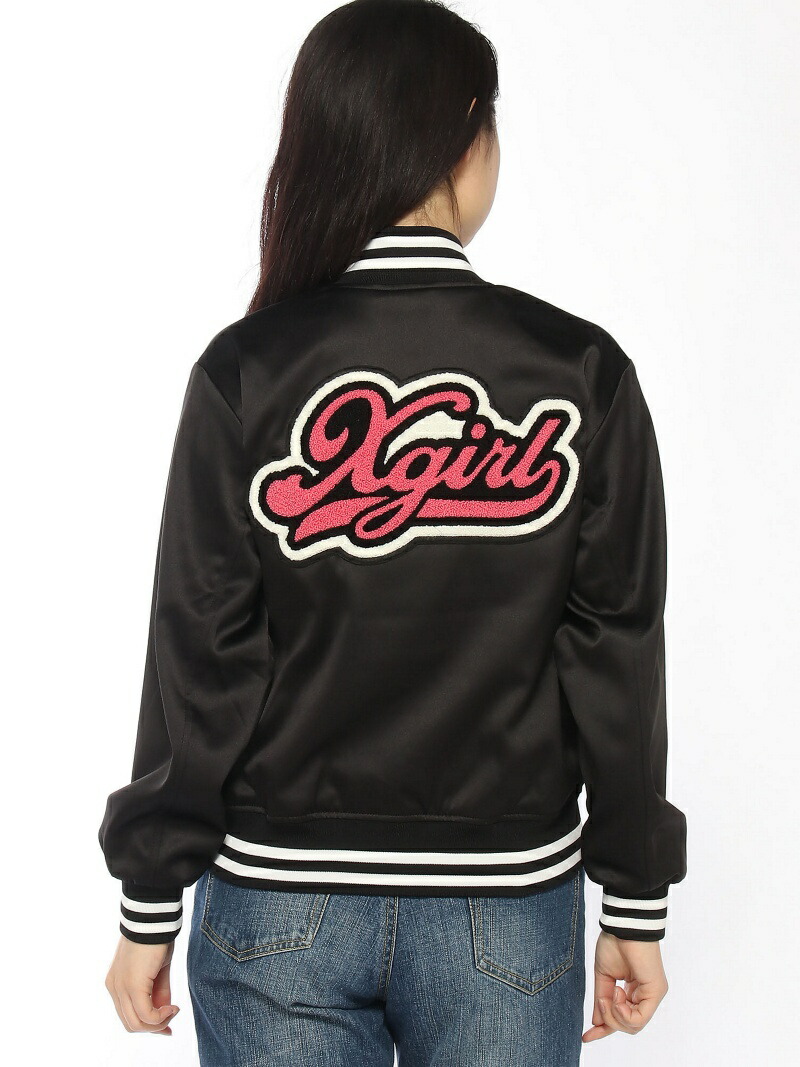 楽天市場】SATIN VARSITY JACKET X-girl エックスガール ジャケット