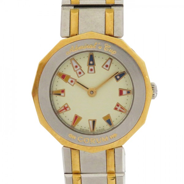 楽天市場】コルム CORUM アドミラルズカップ アイボリー文字盤 中古