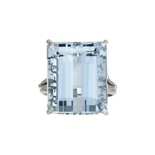 楽天市場】プラチナ900 アクアマリン リング : ジェムキャッスルゆきざき