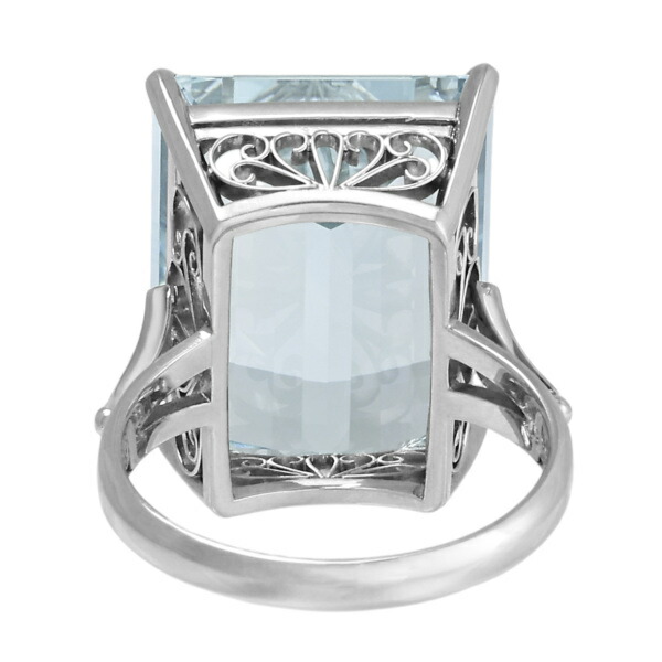 楽天市場】プラチナ900 アクアマリン リング : ジェムキャッスルゆきざき