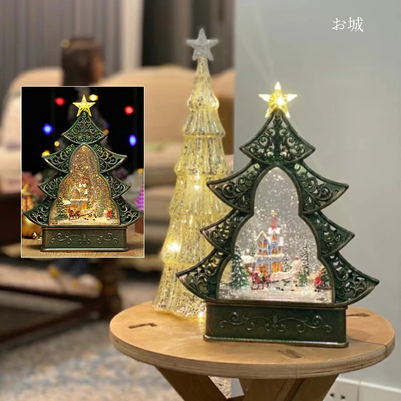 楽天市場】【最大P10】スノードーム クリスマス LEDライト オルゴール