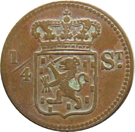 楽天市場】【オランダ】 オランダ領東インド スマトラ1/4セント銅貨