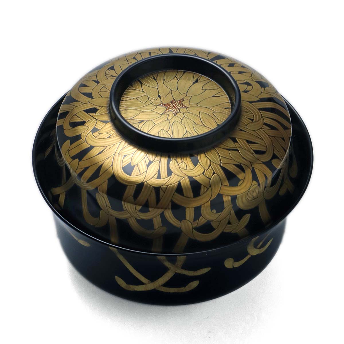 楽天市場】漆器・輪島塗：菊花蒔絵黒石州椀・尚古堂・竹田省《お椀