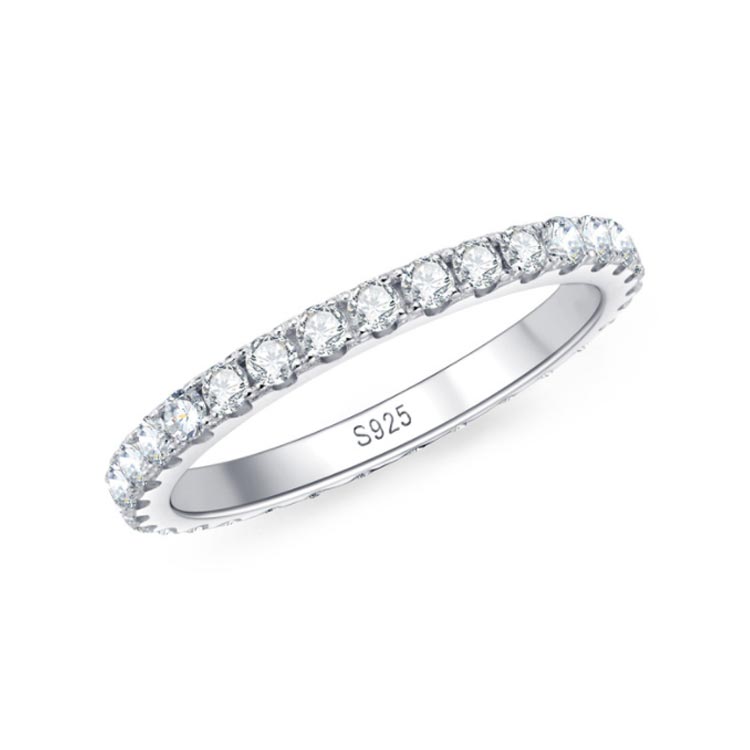 楽天市場】重ねづけ 5.5号 6号 エタニティ シルバー モアサナイト