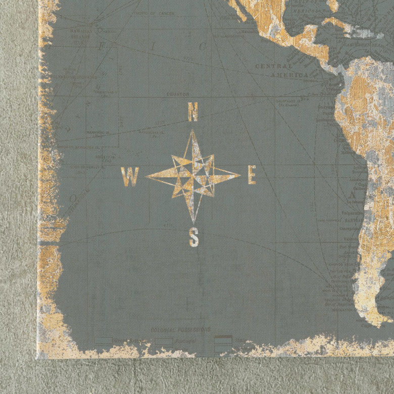 アンティーク 銅板画 古地図デザイン 木製装飾板 アンティーク 銅板画