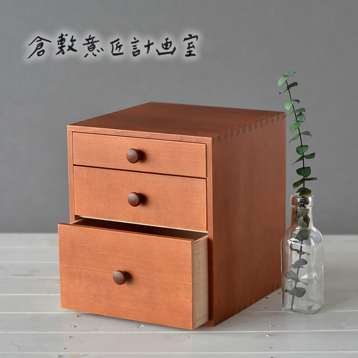 楽天市場】収納ボックス ツガの引き出しボックス 木製 3段