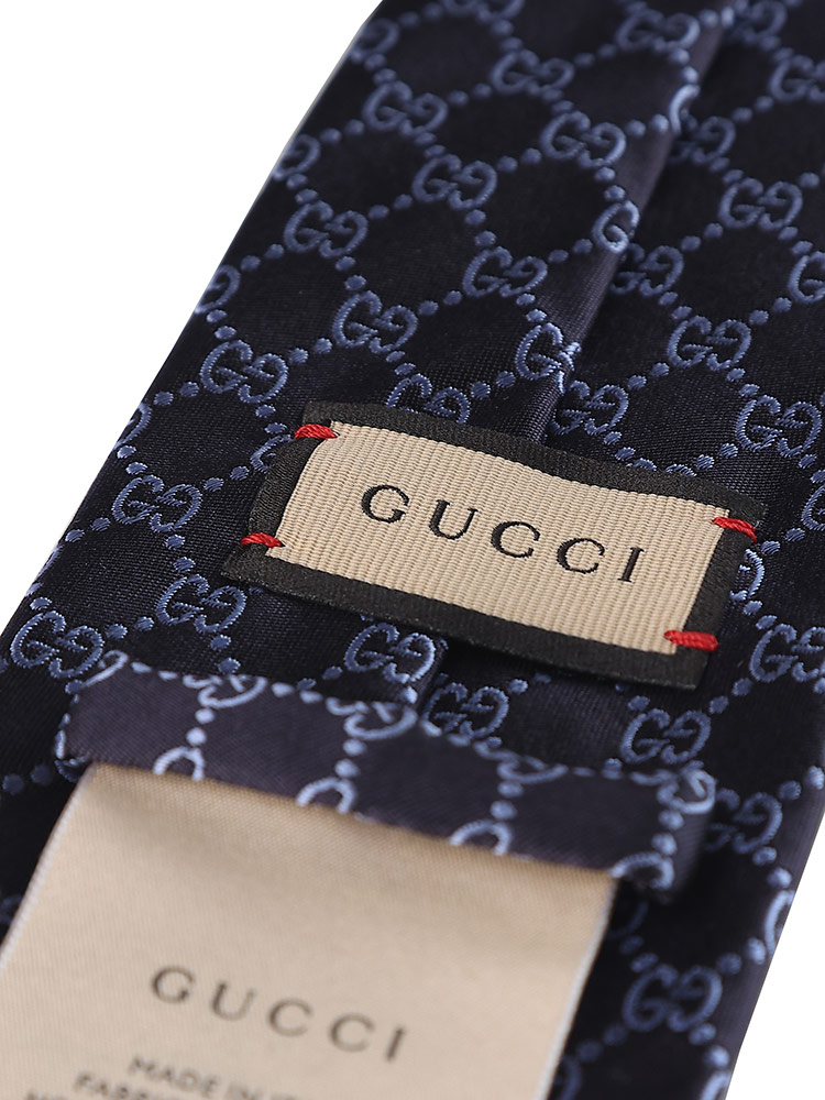 楽天市場】グッチ GUCCI ネクタイ GG総柄 紺 ネービー ブランド