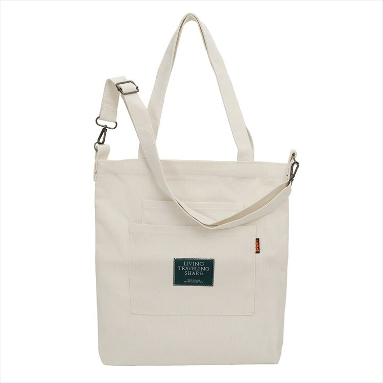 楽天市場】トートバッグ キャンバス レディース ファスナー付 肩掛け