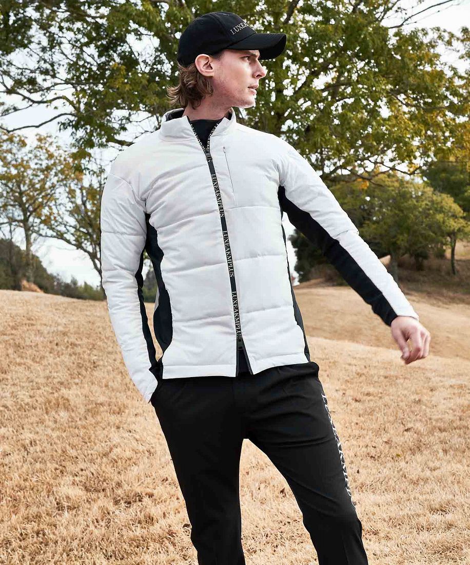 楽天市場】LUXE AKM PLUS ゴルフ 袖ロゴフィット中綿ジャケット