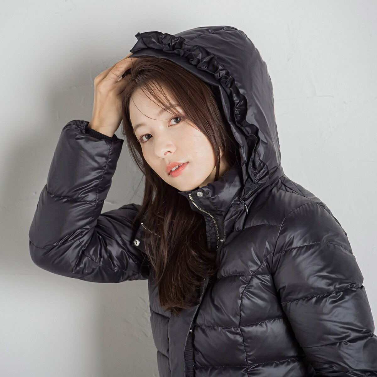 楽天市場】フリルフーディタフタダウンコート／クイーンズコート