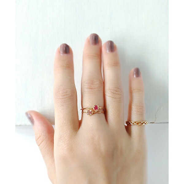 楽天市場】K10 シャンパンガーネット スクエア リング／ノワール ド