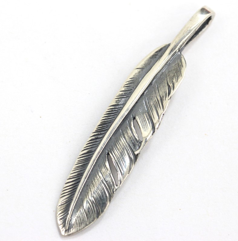 楽天市場】【goro's】ゴローズ 大フェザー ネックレス TOP SV 左向き