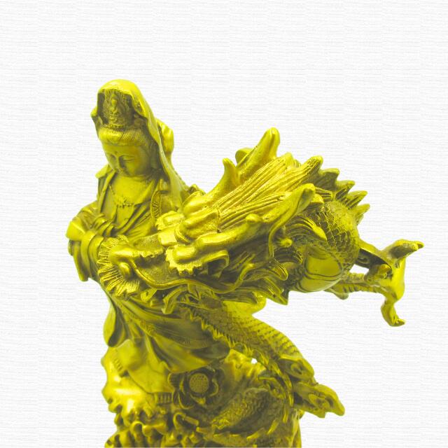 ナリトラ 東洋彫刻 古龍作 観音像 高さ約30.5cm ナリトラ様専用 東洋