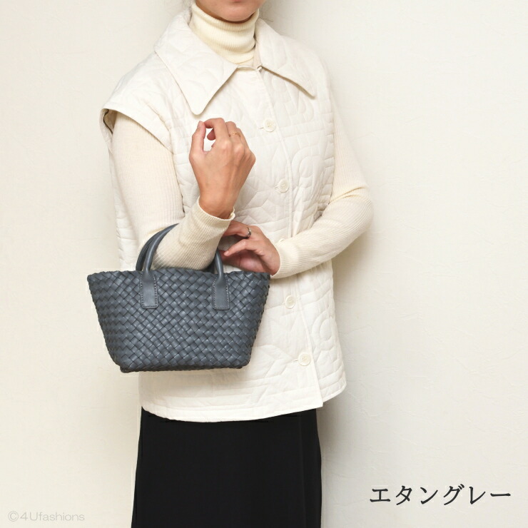 楽天市場】mini トートバッグ 上質 ラムレザー 編み込み イントレ