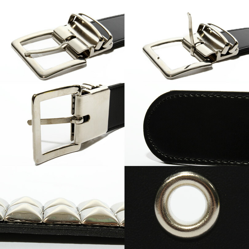 楽天市場】スタッズベルト メンズ ベルト スタッズ レザーPUレザー 2