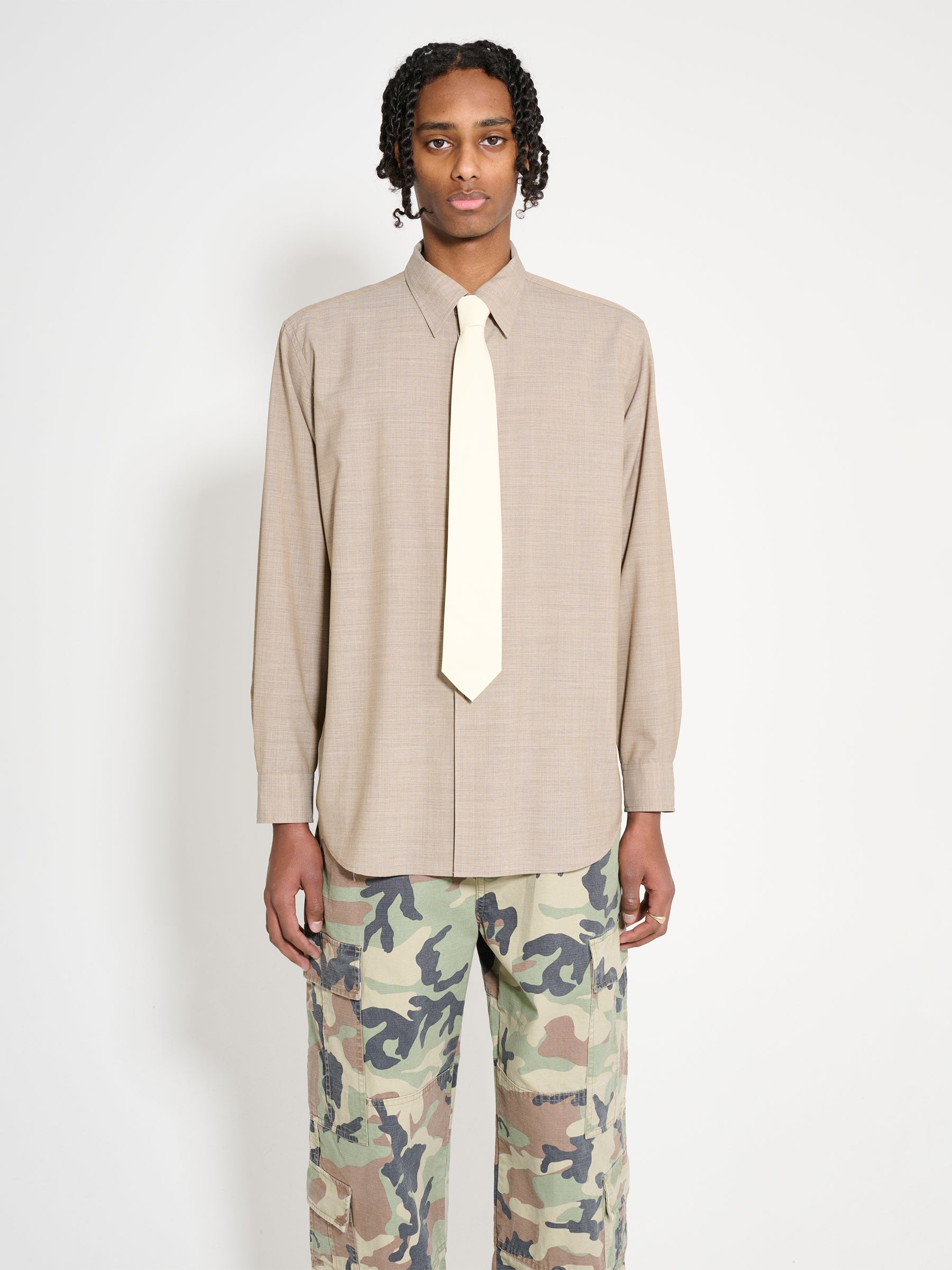 Auralee Washed Finx Twill Tie Light Yellow – Très Bien