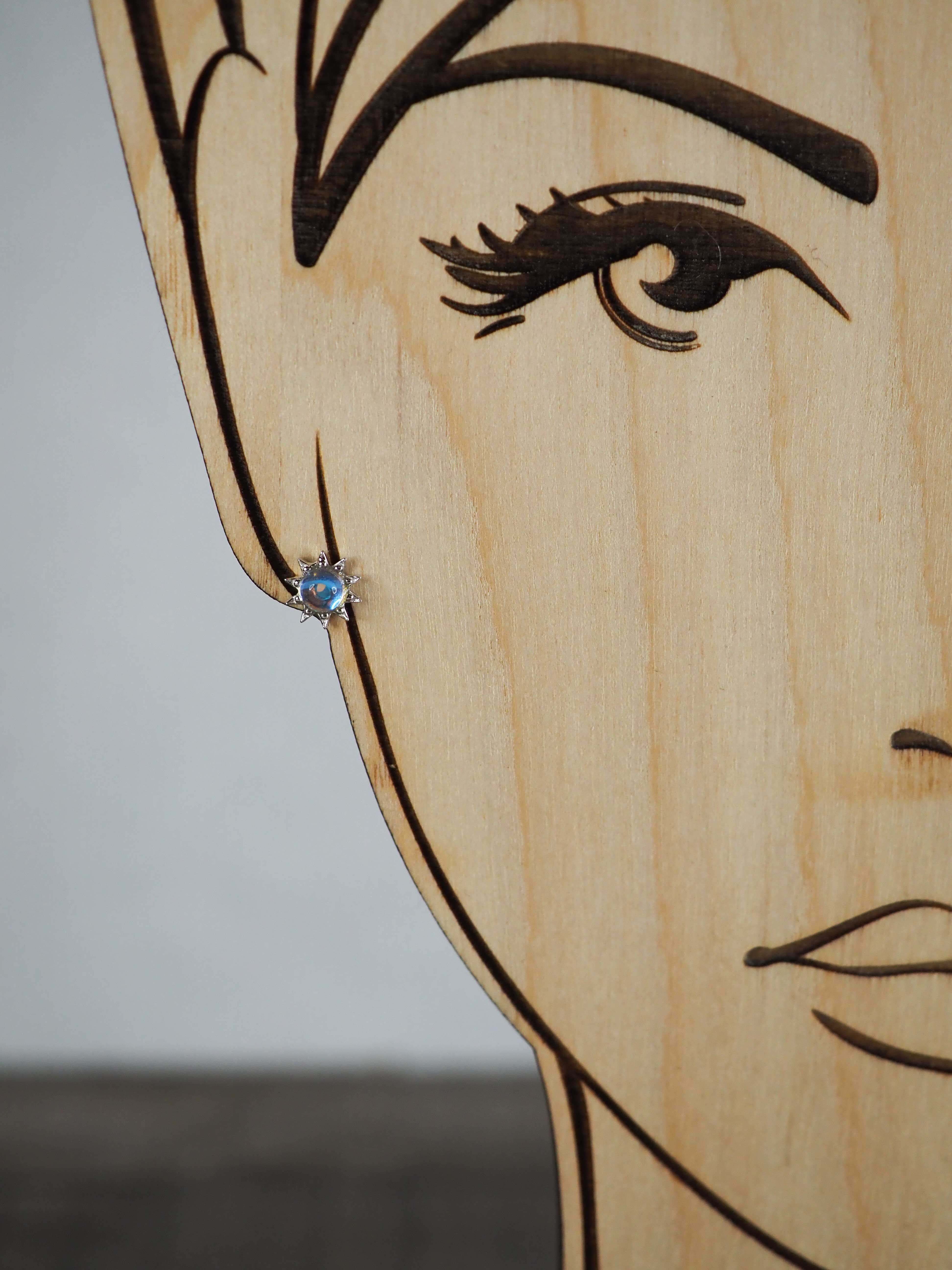 Moonstone Starburst Studs – The Triceratory