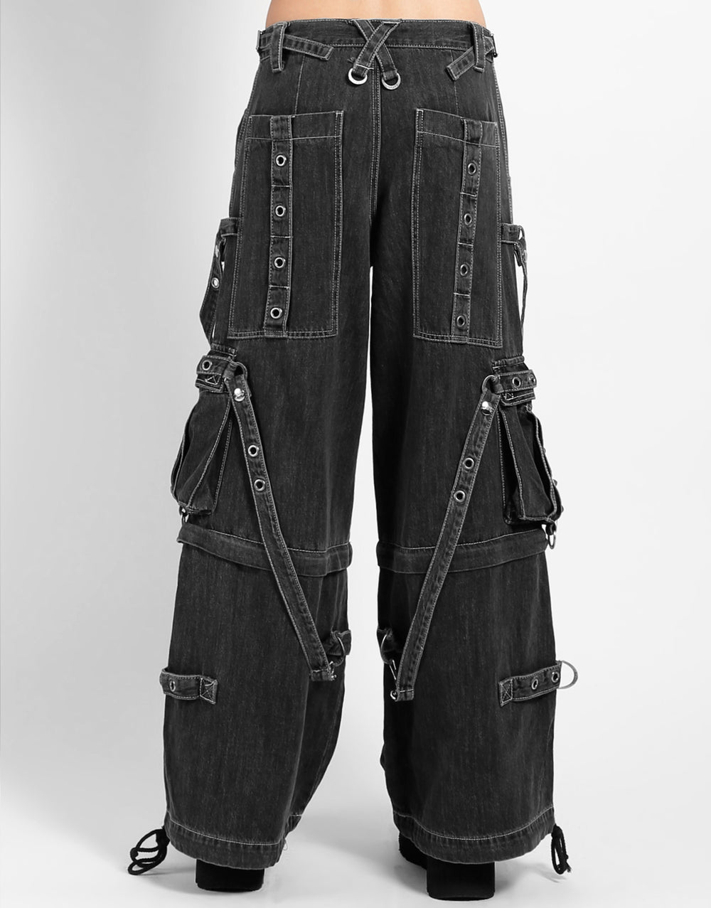 TRIPP NYC - DENIM STRAP PANT BLACK