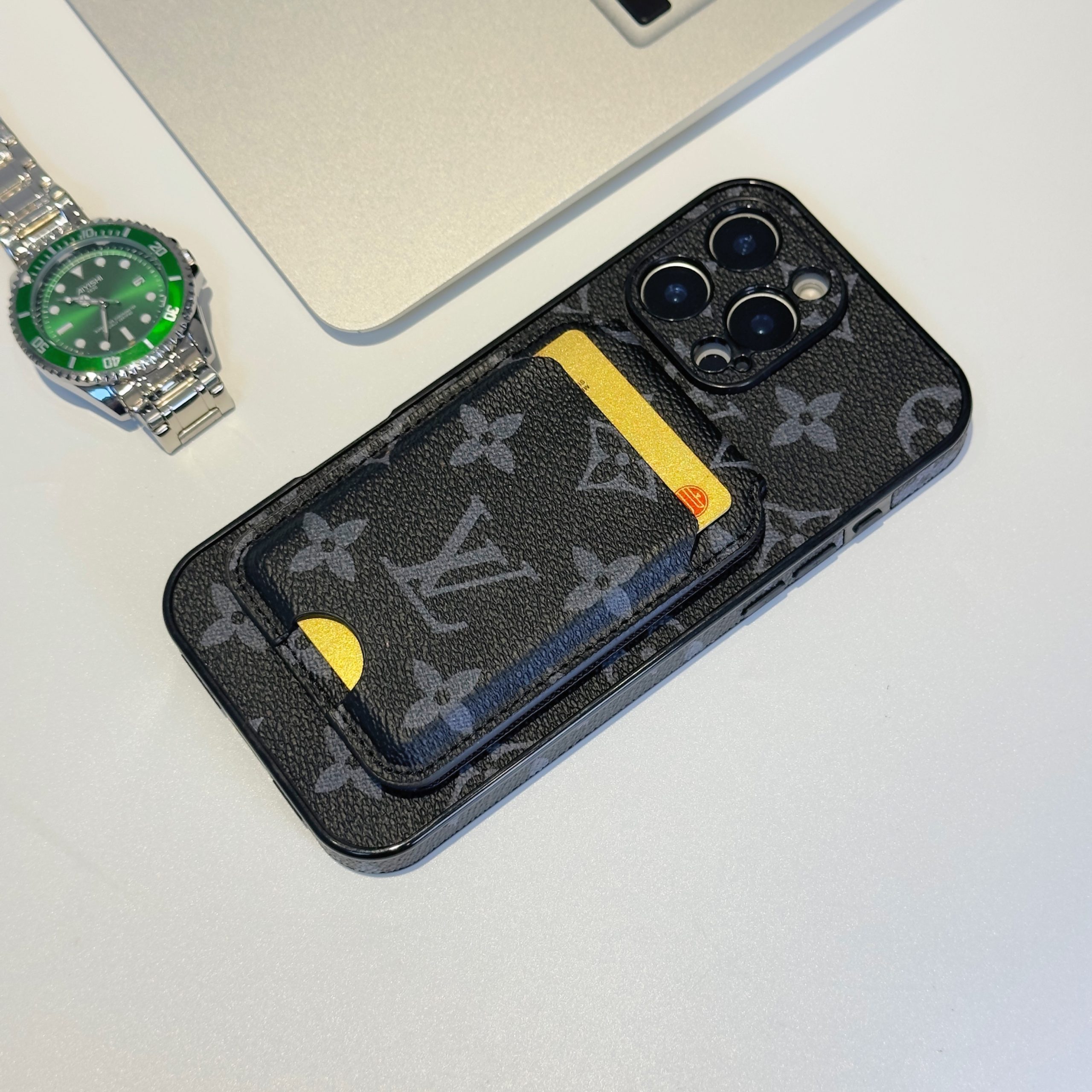 LV Magsafe iPhone Case With Card Holder 16/Pro/Pro Max/ Plus