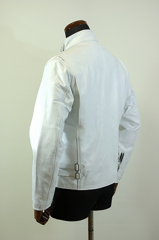 白いライダースジャケット、革ジャン、送料無料】