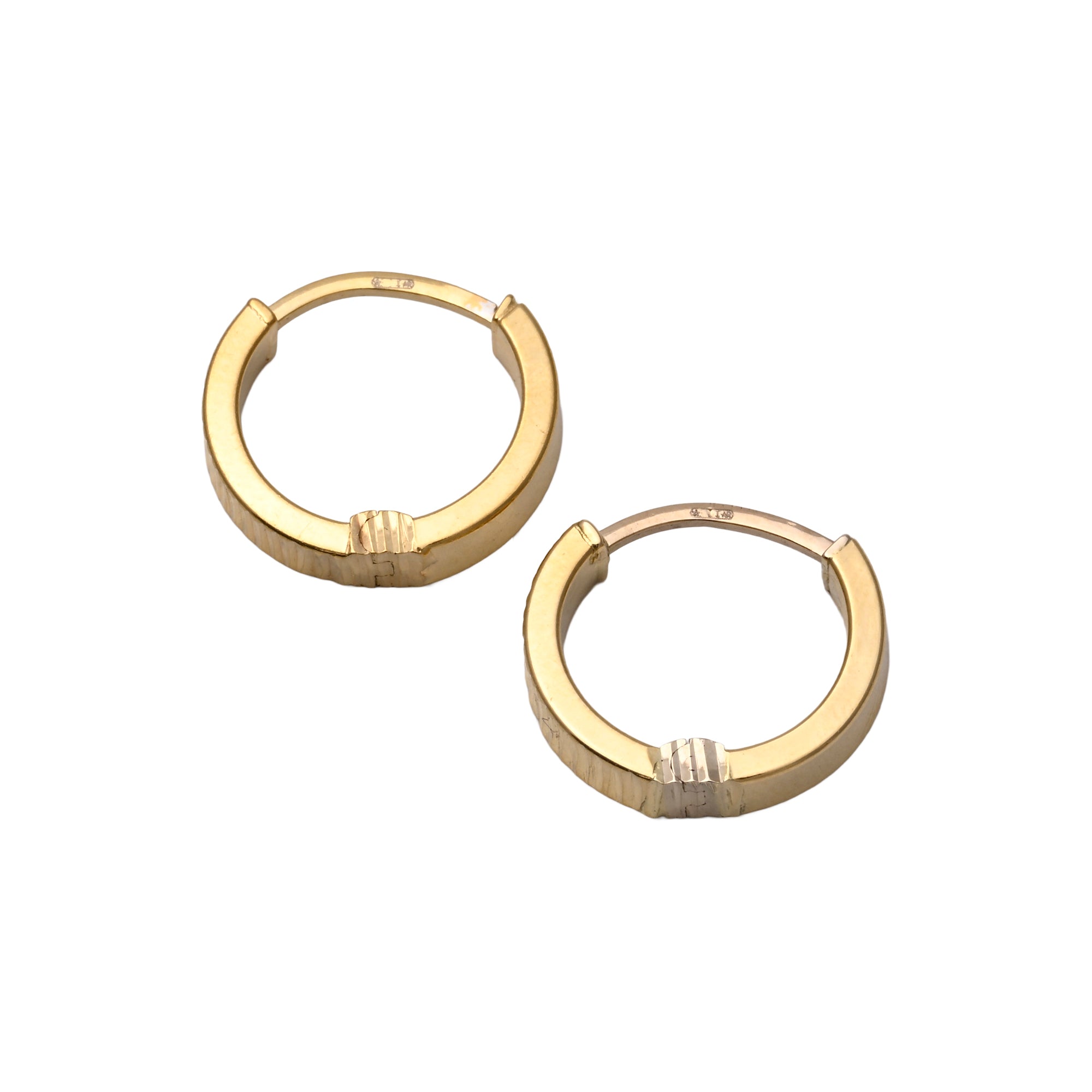 UNOAERRE K18イエローゴールドデザインフープピアス 31766 | UNOAERRE