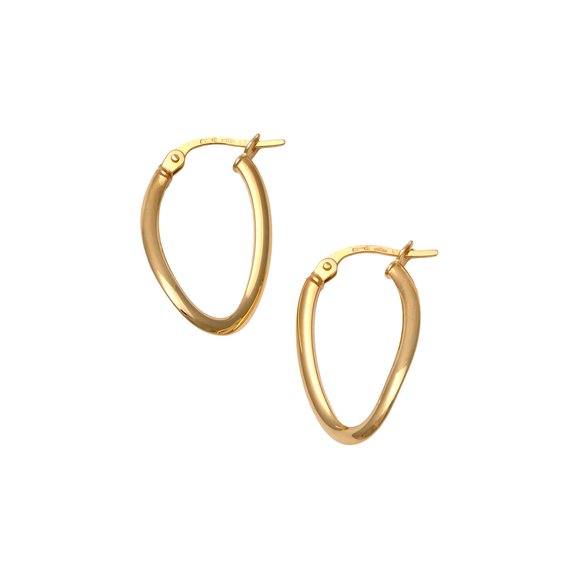 UNOAERRE K18イエローゴールドデザインフープピアス 31814 | UNOAERRE