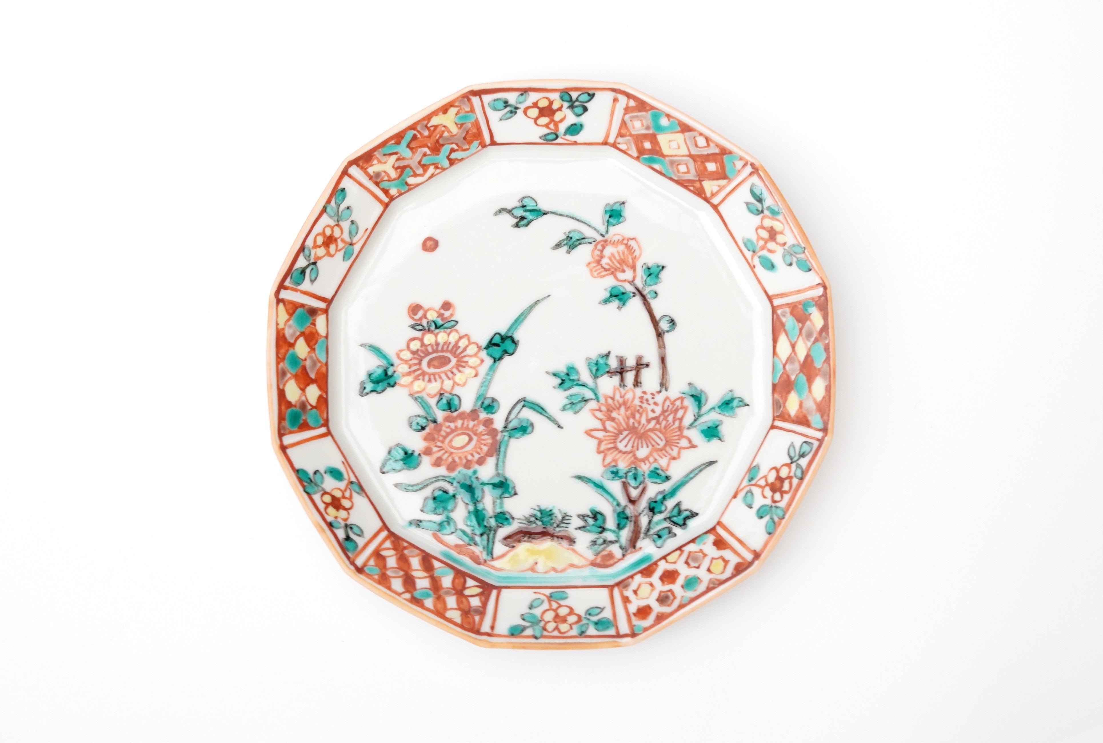 山本恭代】色絵牡丹菊文十二角皿 – うつわ御結