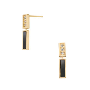 AGVA1579__OC ブラックカルセドニー ピアス｜ピアス｜ヴァンドーム青山