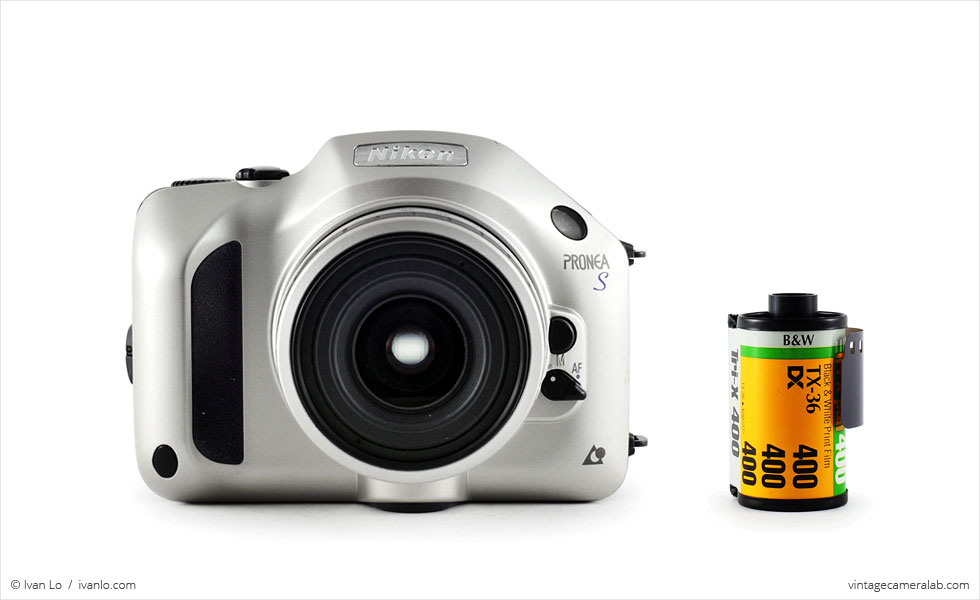 Nikon Pronea S (with 35mm cassette for scale) – Vintage Camera Lab