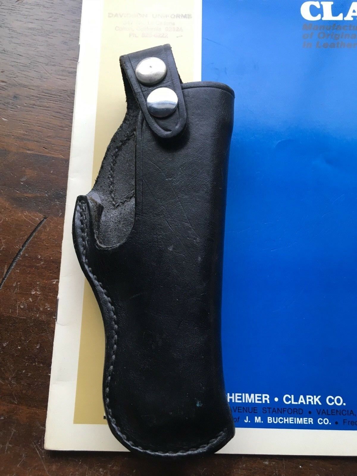 Vintage Bucheimer Detective Black Leather OWB Holster For .32 .380