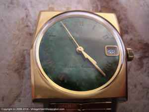 Zodiac 'Corsair' Green Marbled Roman Dial with Date, Automatic