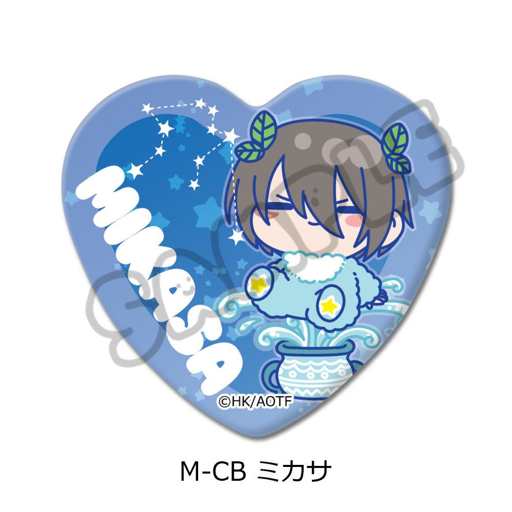 進撃の巨人 リヴァイ ハート型缶バッジ コンプリート 4つ 全種類