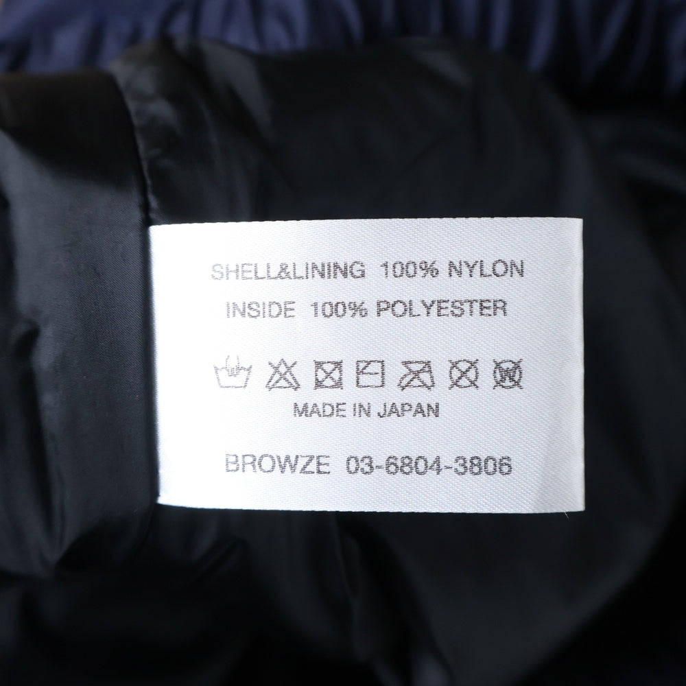 ENNOY(エンノイ) 24AW PADDED PANTS ロゴ刺繍 ナイロンパンツ ネイビー