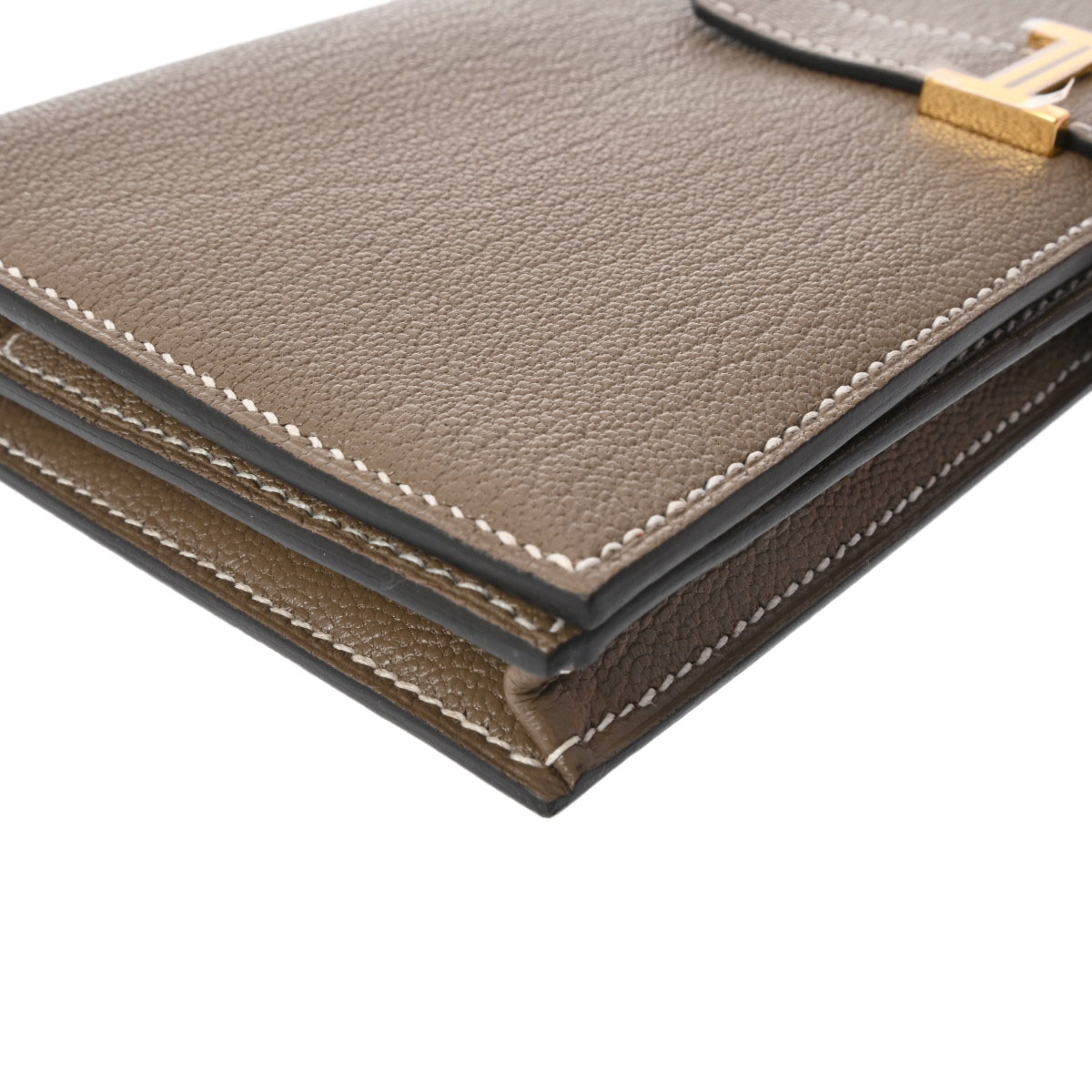 エルメス ベアン スフレ エトゥープ/ゴールド金具 シェーブル ユニ