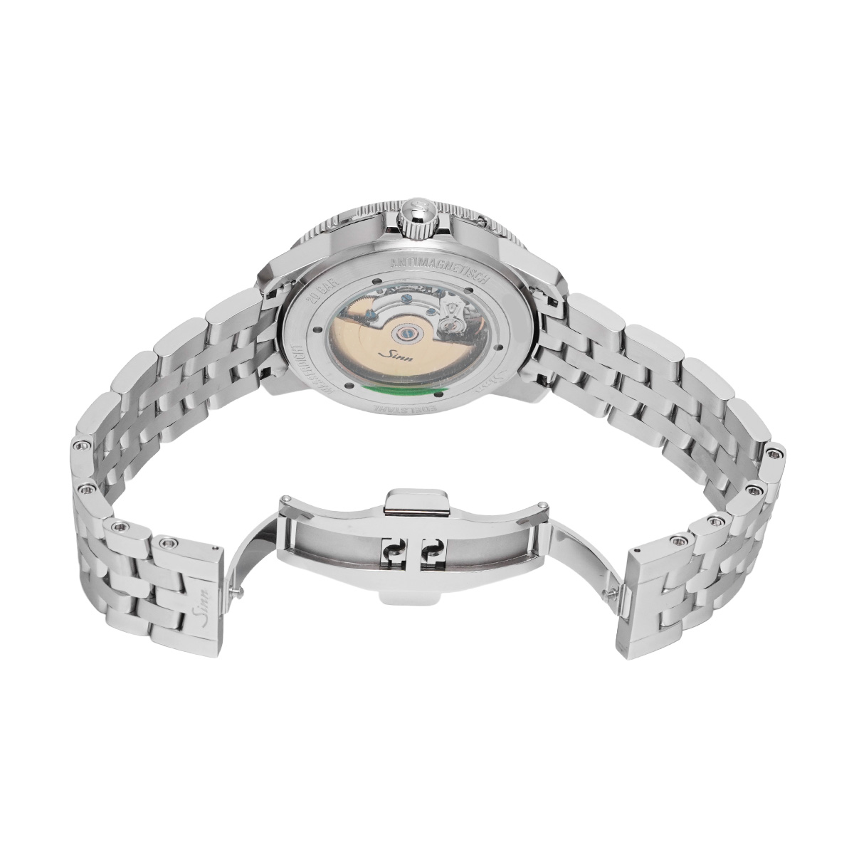 ジン 104シリーズ 104.ST.SA.IW ホワイト メンズ 時計 【中古