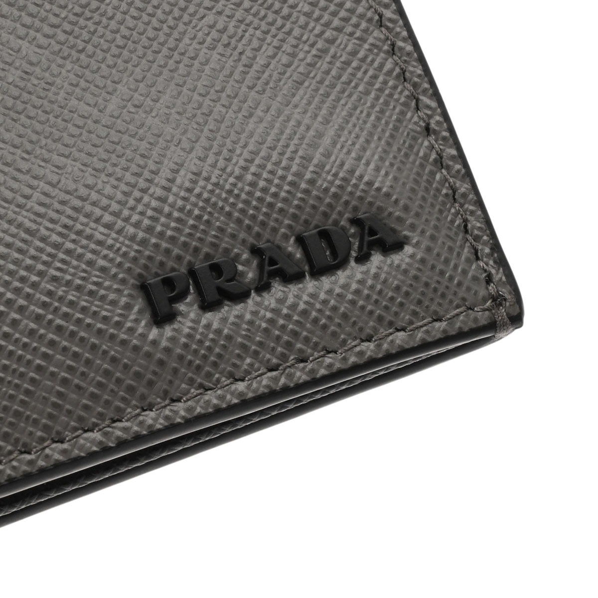 プラダ 長財布 グレー/ブラック 2MV836 サフィアーノレザー レディース