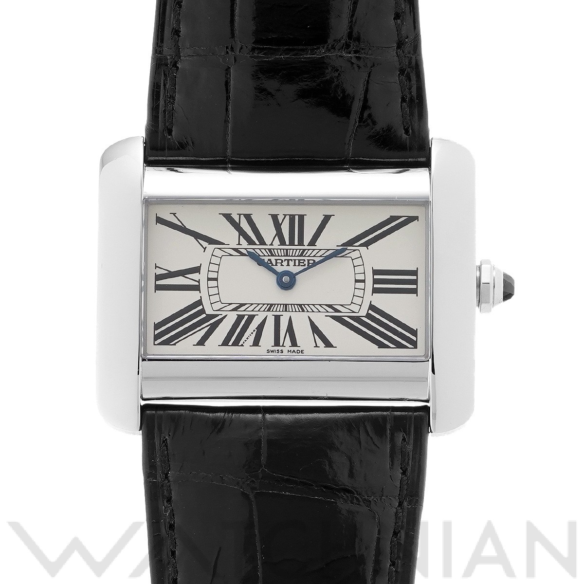 タンク ディヴァン LM W6300655 シルバー カルティエ CARTIER メンズ