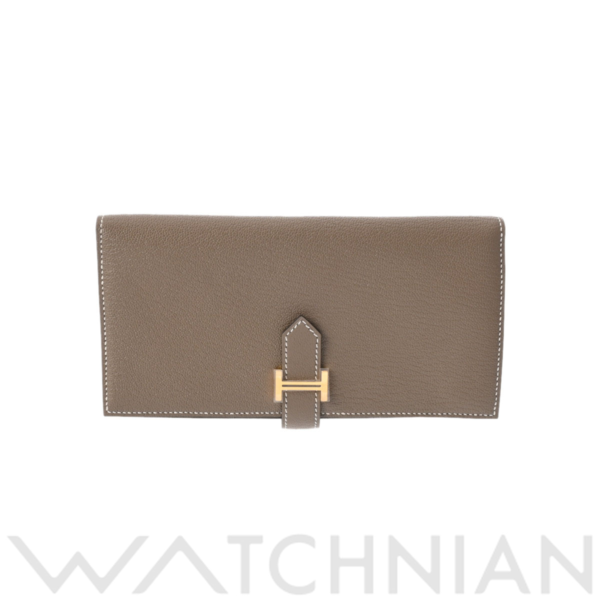 エルメス ベアン スフレ エトゥープ/ゴールド金具 シェーブル ユニ