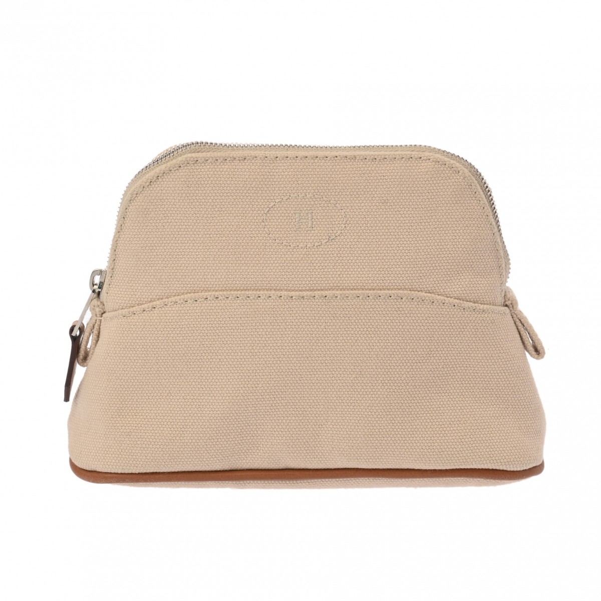 エルメス ボリード ポーチ ミニミニ ベージュ コットンキャンバス