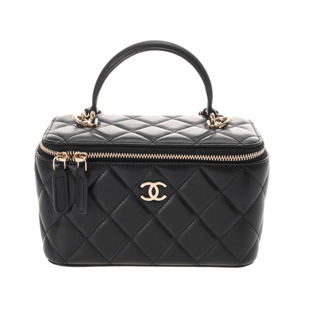 シャネル マトラッセ ヴァニティケース ブラック AP2199 ラムスキン