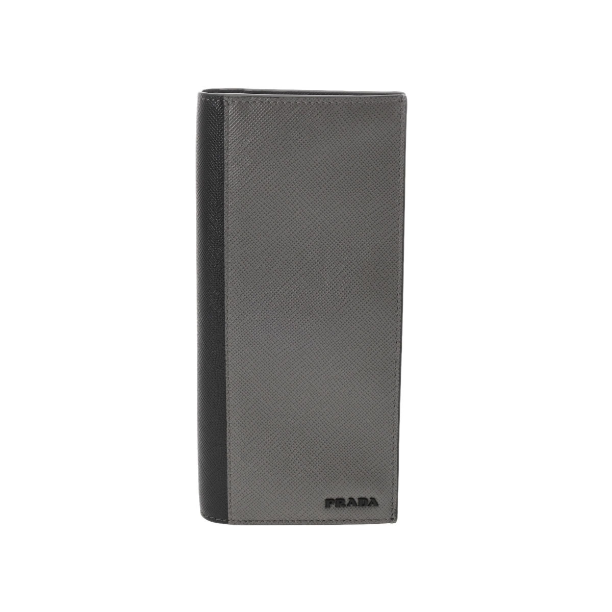 プラダ 長財布 グレー/ブラック 2MV836 サフィアーノレザー レディース
