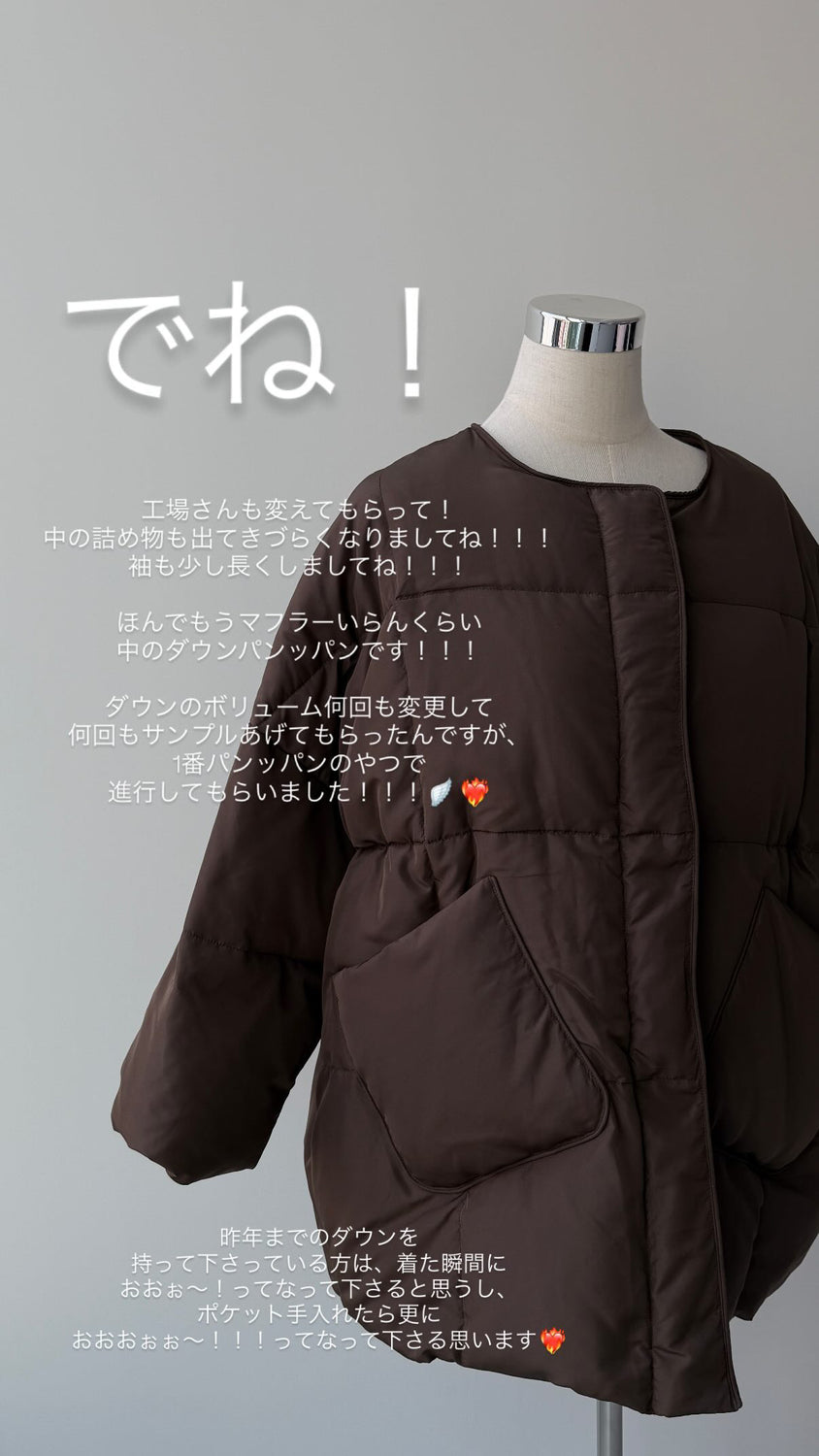 選べるポケット】perfect silhouette down / ivory （パーフェクト