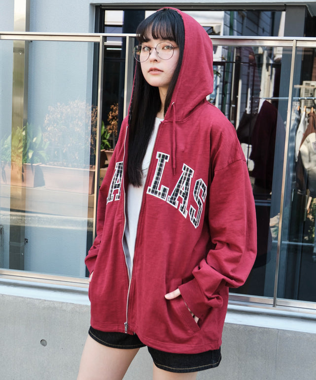 スラブチェックロゴジップパーカー｜WEGO（ウィゴー） – WEGO ONLINE STORE