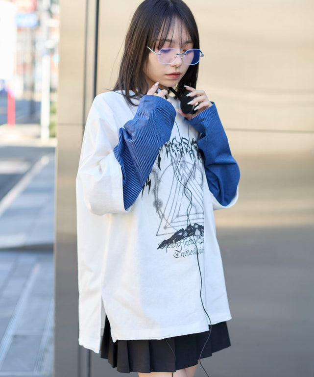 フェイクレイヤードグラフィックT（LS）｜WEGO（ウィゴー） – WEGO
