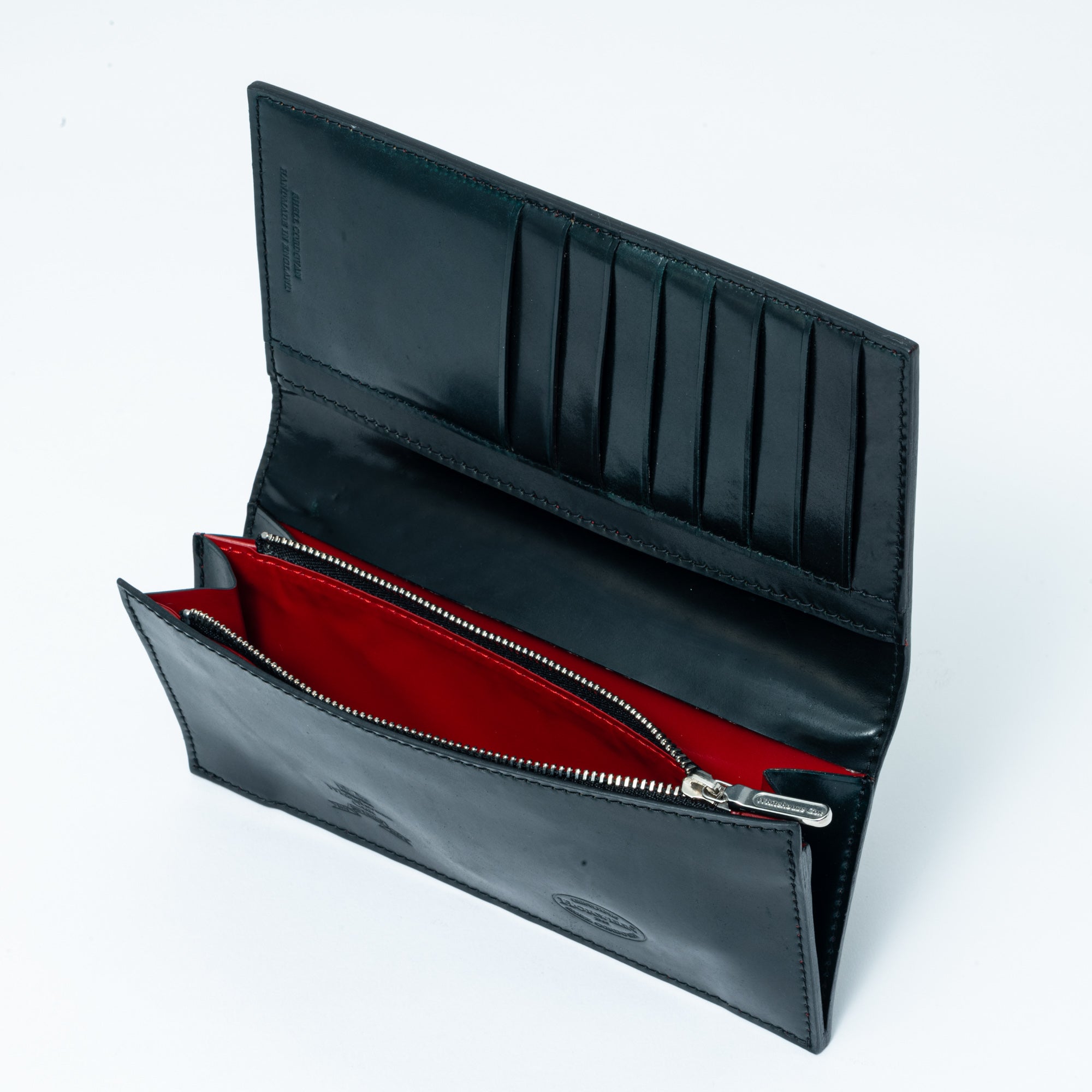 Whitehouse Cox 長財布 ネイビーブルー×赤 Whitehouse Cox 長財布