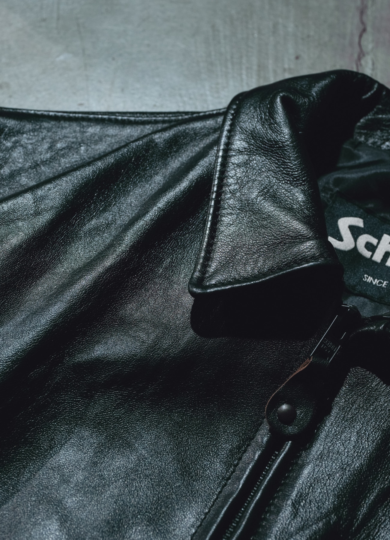 WILDSIDE × Schott LEATHER TRACKER JACKET(36 / S Black): Schott