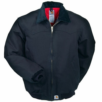 Carhartt J13BLK Duck Santa Fe Quilt Flannel Lined Black Jacket