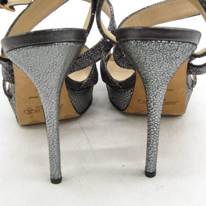 ジミーチュウ サンダル ハイヒール 靴 イタリア製 レディース 37サイズ