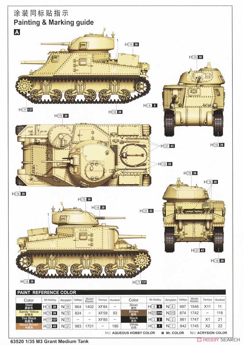 グラント 中戦車 (プラモデル) - ホビーサーチ ミリタリープラモ
