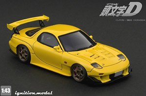 INITIAL D Mazda RX-7 (FD3S) Yellow (ミニカー) - ホビーサーチ ミニカー